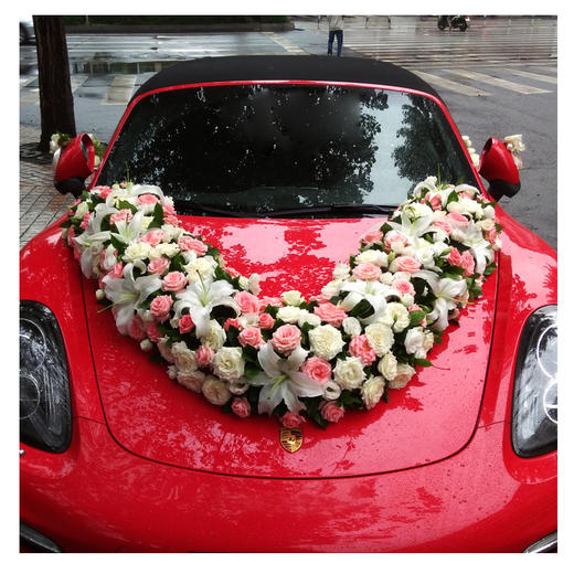 豪華婚車花車婚禮裝飾套餐接親新娘新郎結婚婚慶用花鮮花豪華氣派