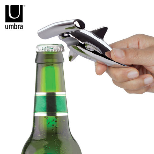 umbra创意鲨鱼开瓶器 不锈钢起子多用途红酒啤酒多功能酒具开酒器 商品图1