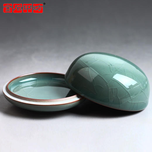 金石印坊 精品秘青瓷高盖印泥盒印泥缸 加固防震特制包装 商品图1