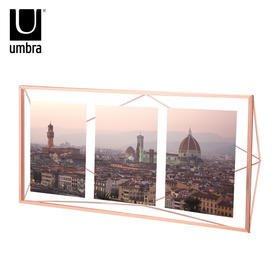 umbra 简约立体菱形相框现代欧式创意玻璃画框金属不规则摆台相架