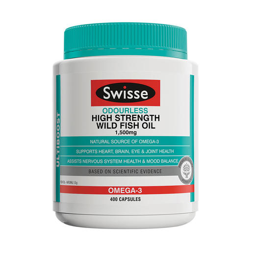 （永久下架）澳洲Swisse瑞思 无无腥深海鱼油1500MG 400粒大瓶 商品图0