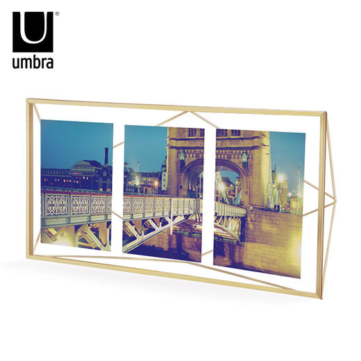 umbra 简约立体菱形相框现代欧式创意玻璃画框金属不规则摆台相架 商品图1