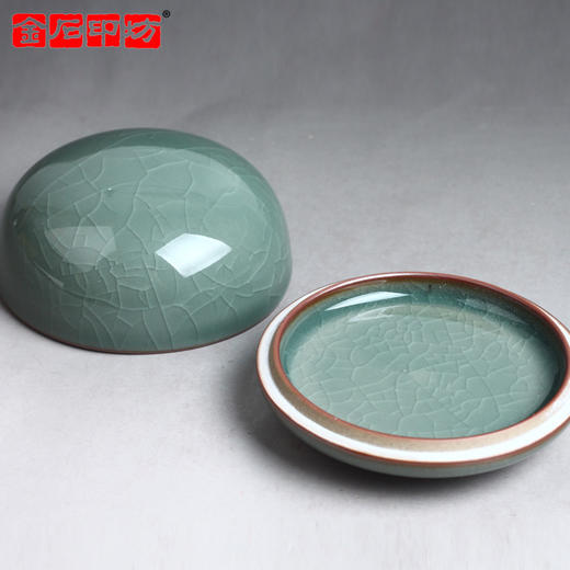 金石印坊 精品秘青瓷高盖印泥盒印泥缸 加固防震特制包装 商品图3