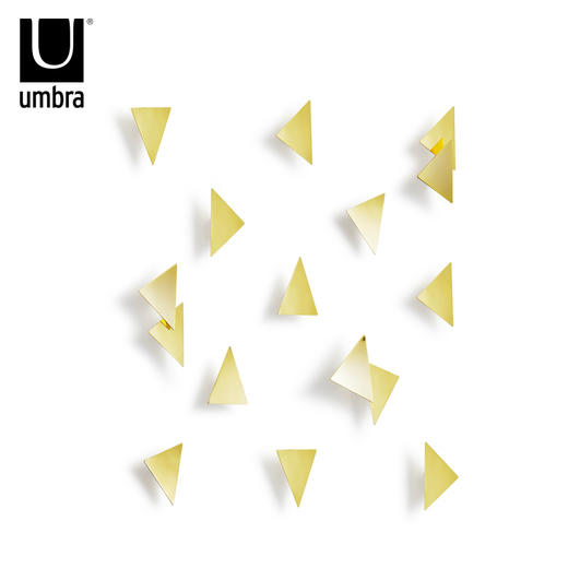 Umbra创意康菲提三角墙饰可移除立体金属墙贴客厅卧室墙壁装饰品 商品图0