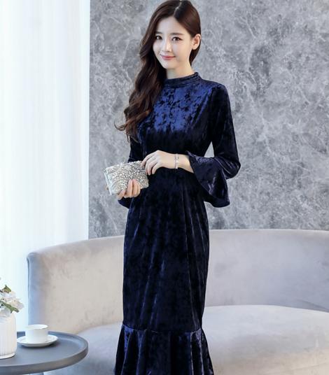 AL XLGD1798  气质优雅修身荷叶边裙 商品图3