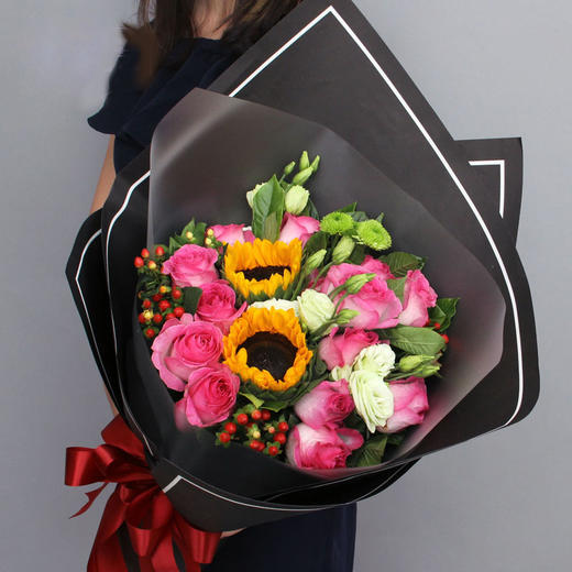 玫瑰混搭花束送女朋友老婆妈妈长辈生日告白节日祝福