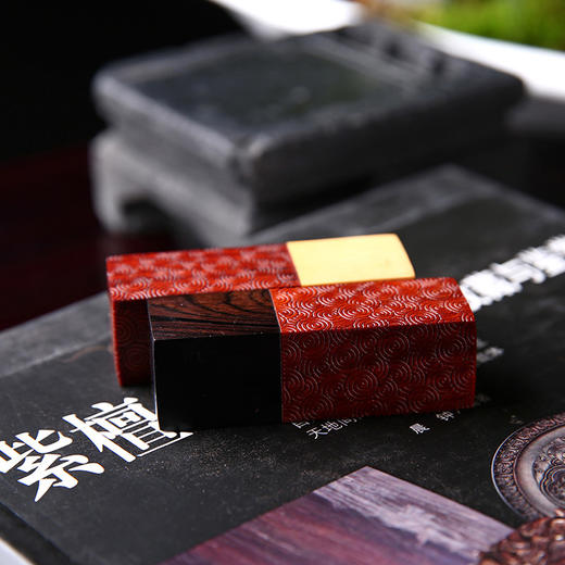【青山特惠】小叶紫檀云纹印章  s56 商品图2