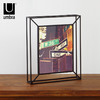 umbra创意立体矩形相框欧式简约全玻璃画框 金属摆台不规则相片架 商品缩略图2