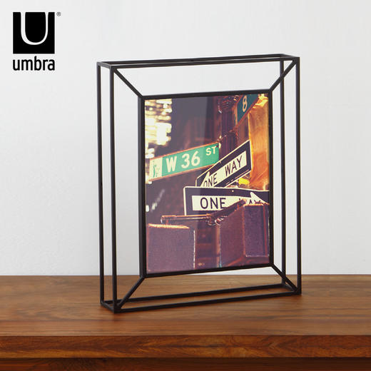 umbra创意立体矩形相框欧式简约全玻璃画框 金属摆台不规则相片架 商品图2