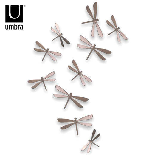 umbra 蜻蜓动物墙贴 现代简约墙饰客厅卧室3D立体可移除 商品图0