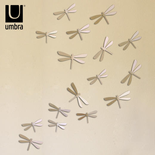 umbra 蜻蜓动物墙贴 现代简约墙饰客厅卧室3D立体可移除 商品图3