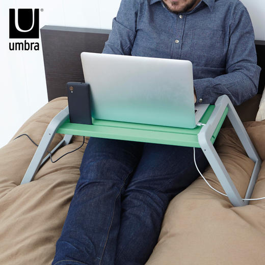 umbra电脑笔记本桌家用折叠床上懒人桌收纳架置物架电脑支架托架 商品图0
