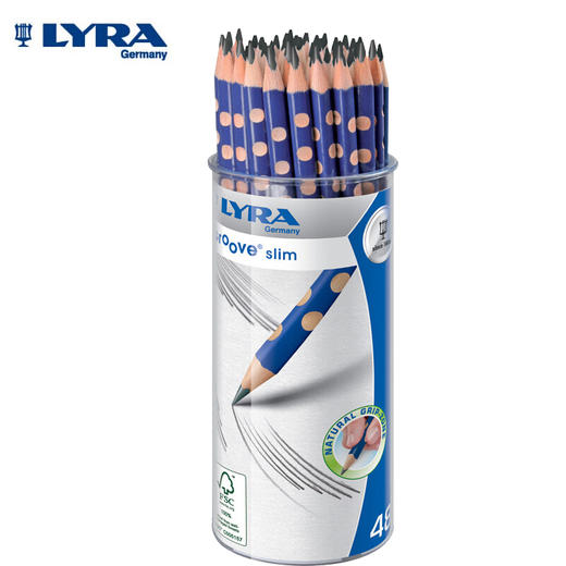 德国LYRA艺雅 HB三角杆洞洞铅笔 儿童小学生矫正握姿 48支桶装 商品图0