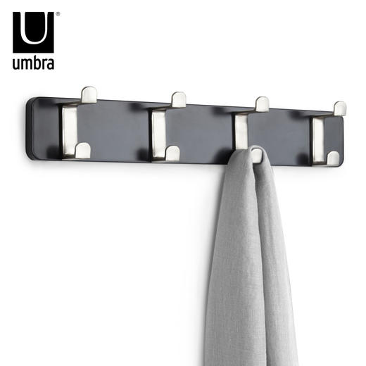 Umbra创意锁形挂钩欧式墙壁装饰衣帽钩卧室门后强力实木挂衣架 商品图0