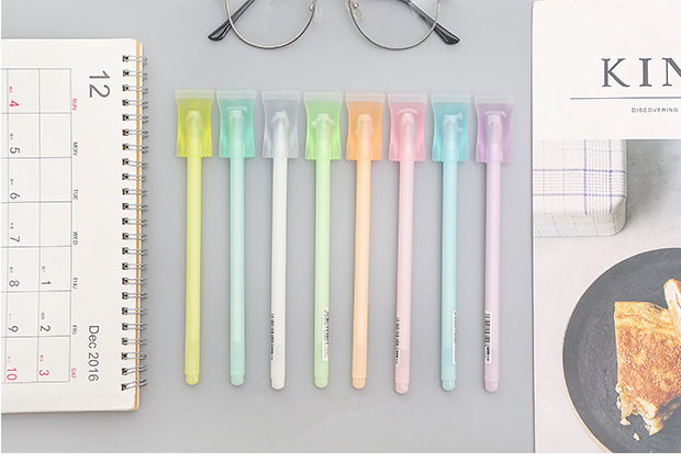 三年二班文具创意糖果中性笔05mm黑色学生用水笔可爱清新签字笔