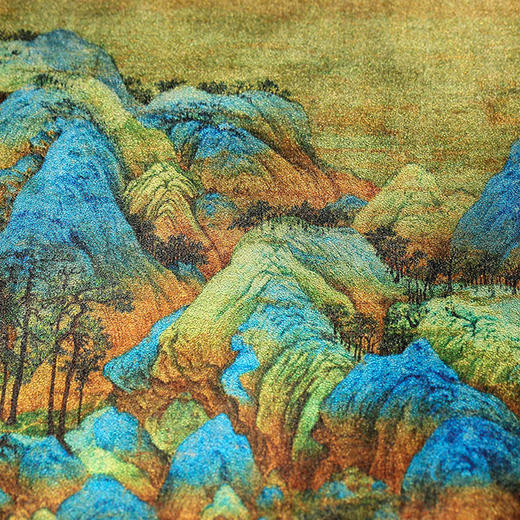 千里江山图金渲彩绘银卷