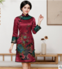 QC1697390高端定制真丝定位花修身优雅旗袍 商品缩略图0