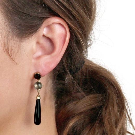 北京仓｜Dyrberg Kern-Cox-黑曜石 耳环［丹麦设计师］ 商品图0