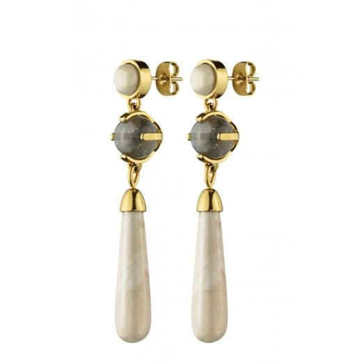 北京仓｜Dyrberg Kern-Cox-汉白玉 耳环［丹麦设计师］ 商品图1