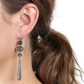 北京仓｜Dyrberg Kern-Savannah-灰色蛋白石 耳环［丹麦设计师］