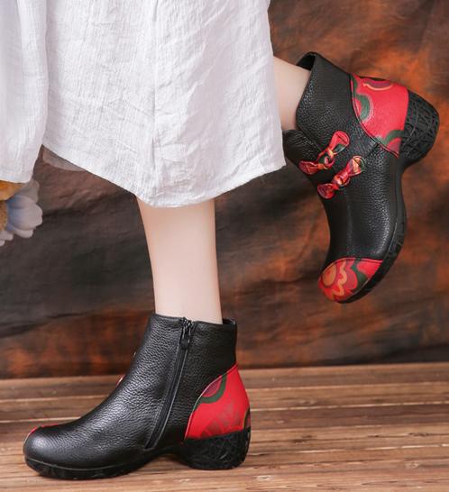 YT C105-1 靴子2017秋冬新新款民族风真皮 商品图1