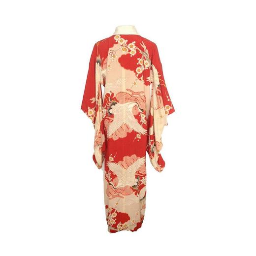 vintage大红色简装和服