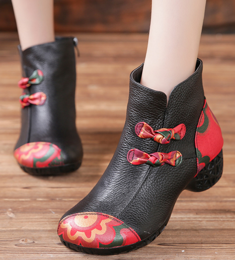 YT C105-1 靴子2017秋冬新新款民族风真皮