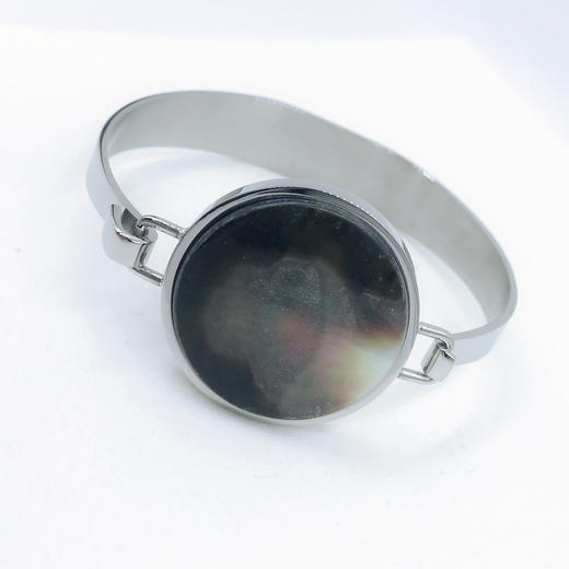 北京仓｜Dyrberg Kern-Nizwa系列-珍珠母贝 手镯（银色）［丹麦设计师］ 商品图0