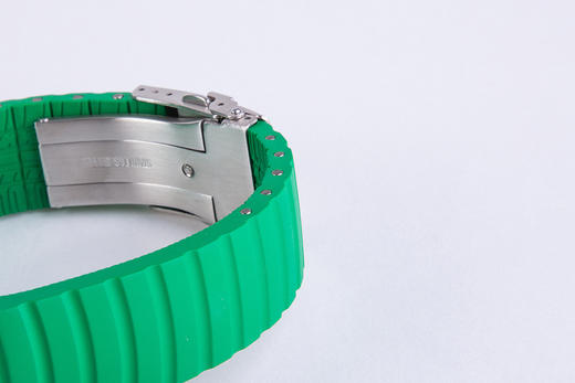 运动型经典计时手表, 银色/绿色 商品图2