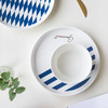 摩登主妇欧式蓝金字母系列陶瓷碗盘创意西餐盘早餐盘菜盘沙拉碗盘1 商品缩略图1