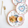摩登主妇创意手绘樱桃系列陶瓷碗盘餐具米饭碗汤碗家用西餐盘菜盘1 商品缩略图1