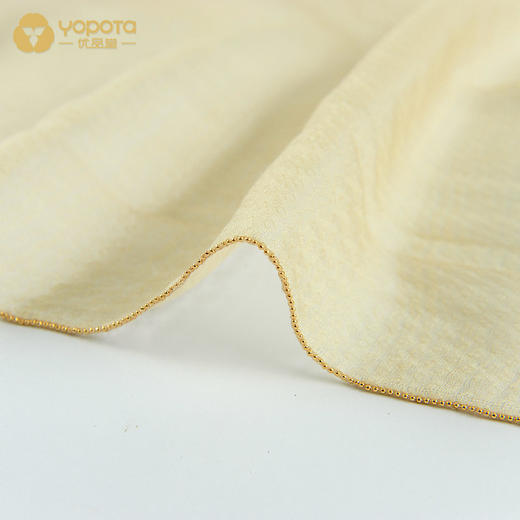 优品堂“麦香清悠”真丝与羊毛披肩围巾两用刺绣桑蚕丝 商品图3