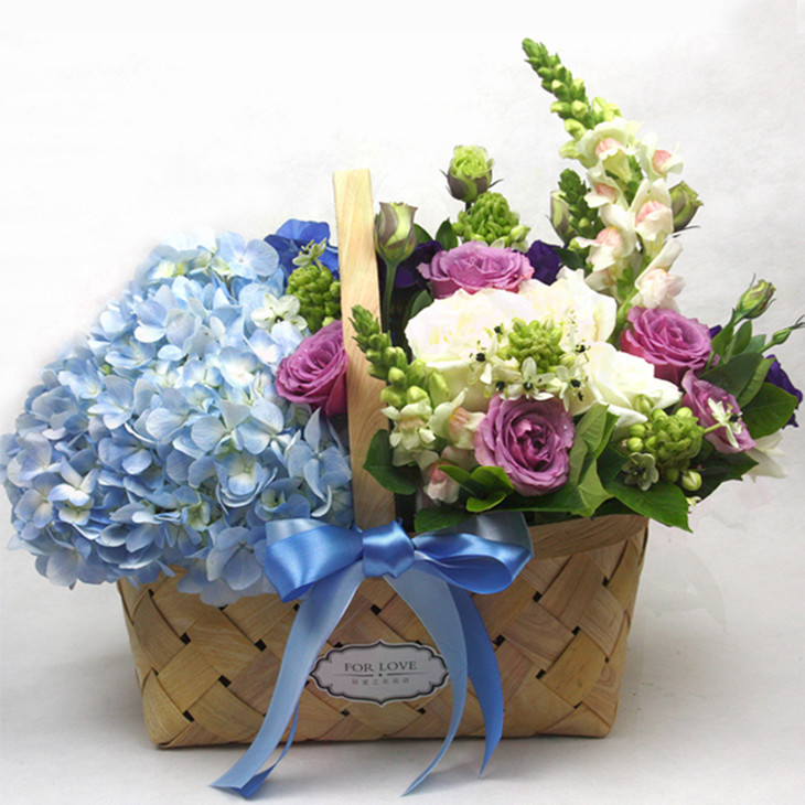 玫瑰手提花篮混搭精美时尚送妈妈女朋友闺蜜朋友老师爱情惊喜礼物女神