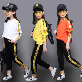 【童装】*秋季新款童装韩版女童休闲套装中大童纯棉长袖两件套