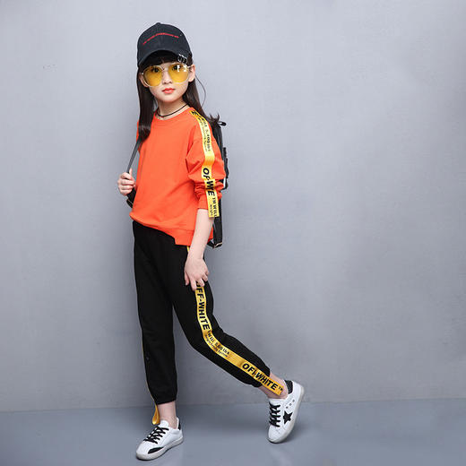 【童装】*秋季新款童装韩版女童休闲套装中大童纯棉长袖两件套 商品图1