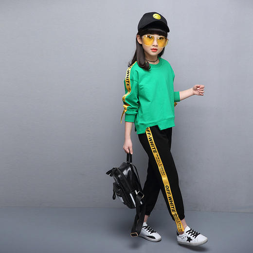 【童装】*秋季新款童装韩版女童休闲套装中大童纯棉长袖两件套 商品图3