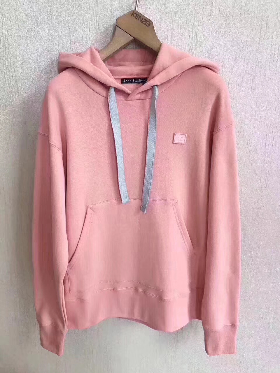 acnestudio新款经典连帽卫衣内里抓绒笑脸刺绣女款p98801