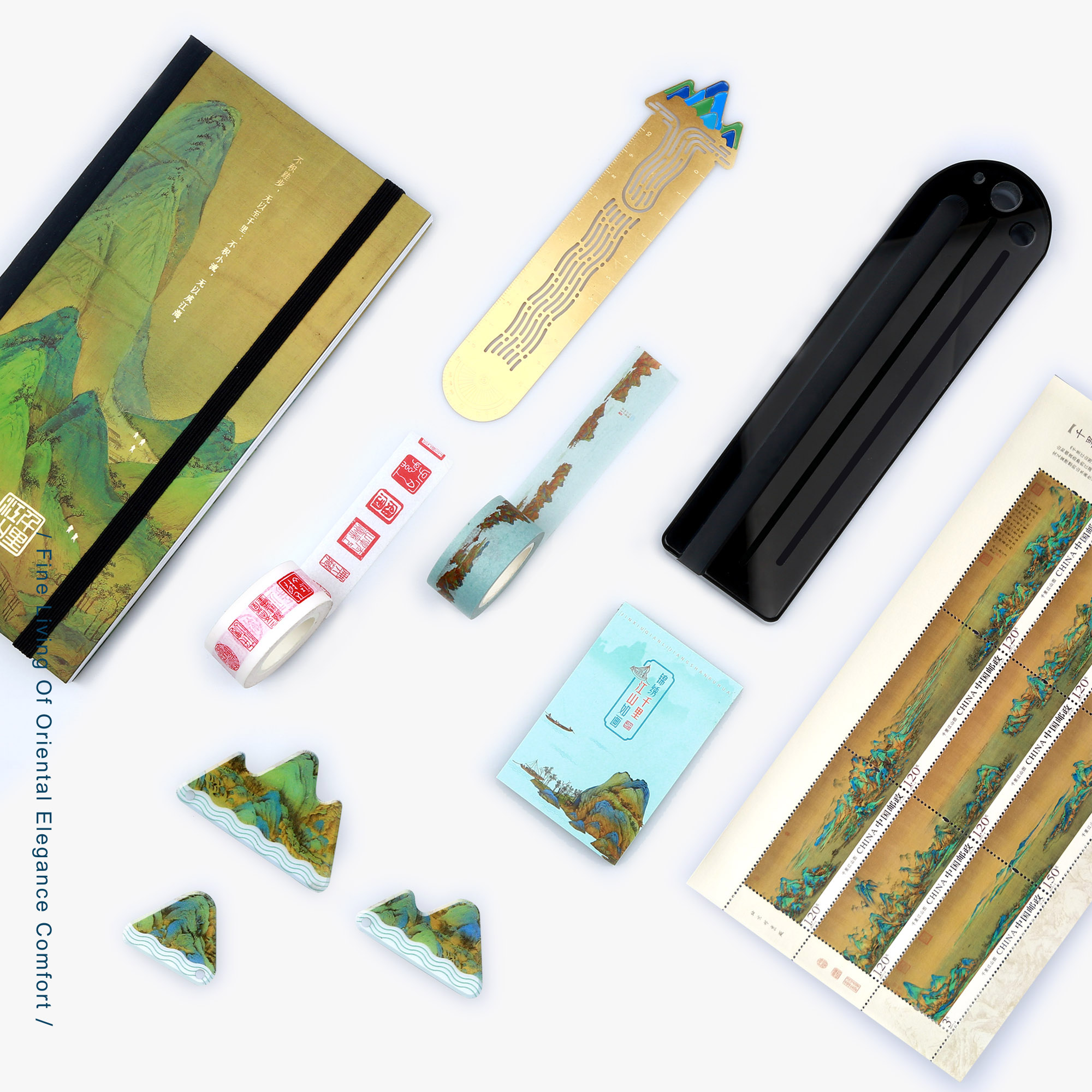 【书签 邮折 胶带】千里江山文创