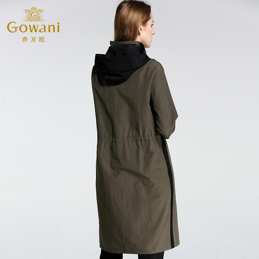 乔万尼春装中长款连帽棉风衣外套EB3A317 商品图3