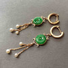 翡翠阳绿平安扣耳坠 商品缩略图1