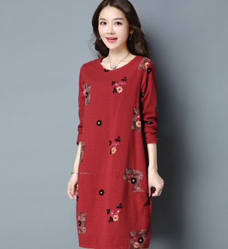 CQ YYYG1723  织锦宽松腰连衣裙2017年秋季 商品图1