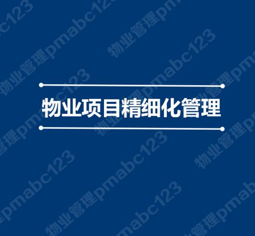 《物业管理项目精细化管理应用》PPT原文 商品图0