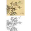 工笔山水人物白描底稿-斗方小品册页-李子牧-SV03 商品缩略图0