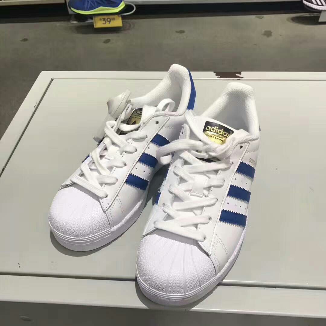 adidas藍色金標貝殼頭 美國直郵