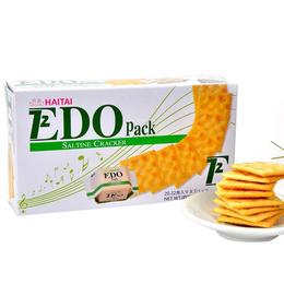 韩国进口EDO 薄脆咸味饼干141g酥脆海太苏打饼.K