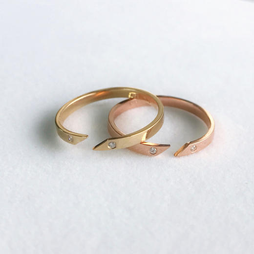 北京仓｜Tara 4779-Oblique-天然钻石 戒指（玫瑰金）［美国设计师］ 商品图2