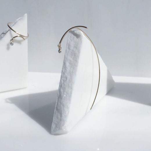 北京仓｜Tara 4779-ARC-天然钻石 耳环（玫瑰金色）［美国设计师］ 商品图0