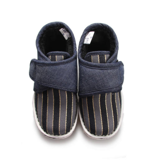 内联升童鞋手工棉鞋千层底牛仔粘扣棉鞋5459C 商品图0