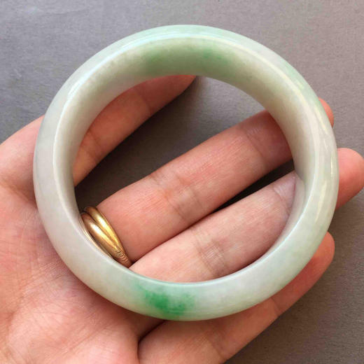 糯种阳绿翡翠手镯56 商品图5