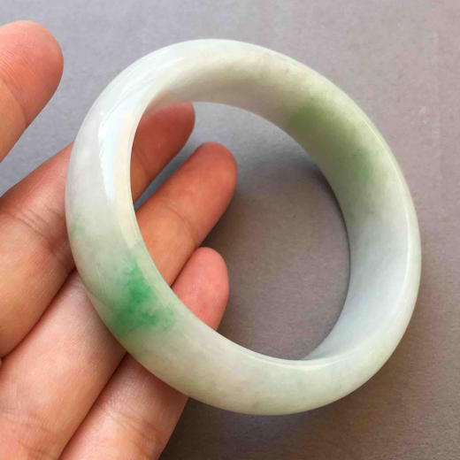 糯种阳绿翡翠手镯56 商品图7